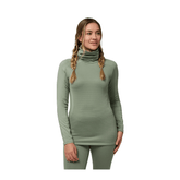 Baselayer Kombi Womens Redheat Pro Grid Mock Top - Moss - Genetik Sport