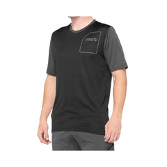 Jersey 100% Ridecamp SS - Black/Charcoal - Genetik Sport
