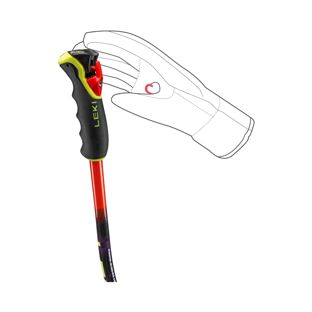 Ski Poles Leki WCR Evo Lite GS TR - Bright Red/Violet - Genetik Sport
