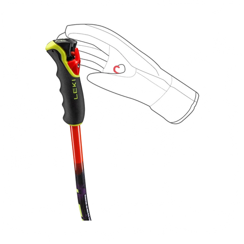 Ski Poles Leki WCR Evo Lite GS TR - Bright Red/Violet - Genetik Sport