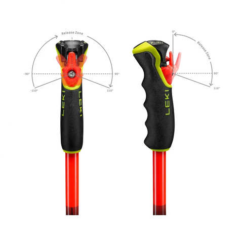 Ski Poles Leki WCR Evo Lite GS TR - Bright Red/Violet - Genetik Sport
