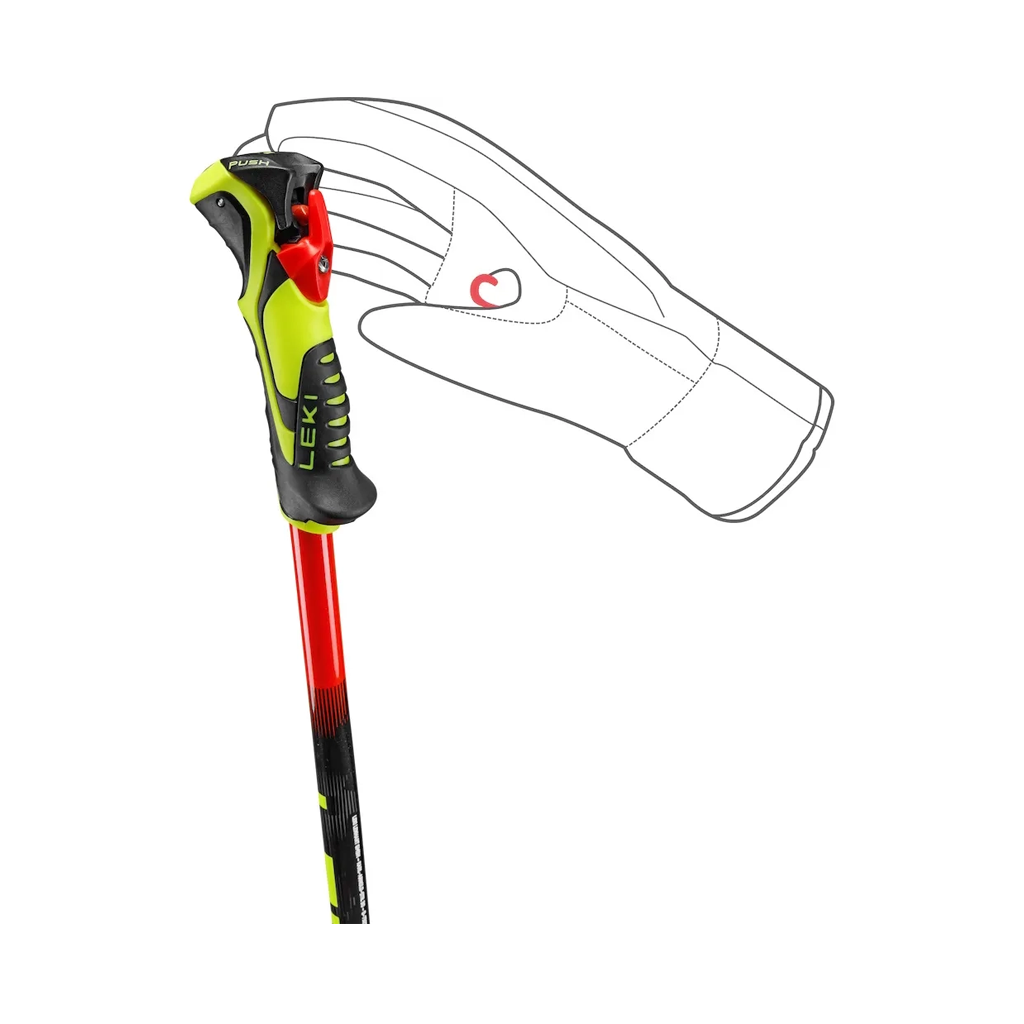 Ski Poles Leki WCR Evo Lite SL TR - Bright Red/Violet - Genetik Sport