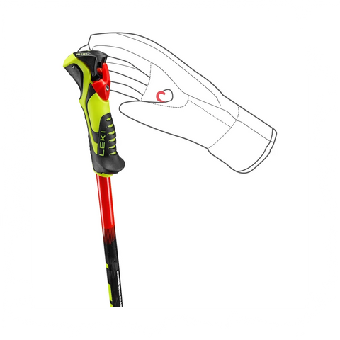Ski Poles Leki WCR Evo Lite SL TR - Bright Red/Violet - Genetik Sport