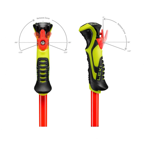 Ski Poles Leki WCR Evo Lite SL TR - Bright Red/Violet - Genetik Sport