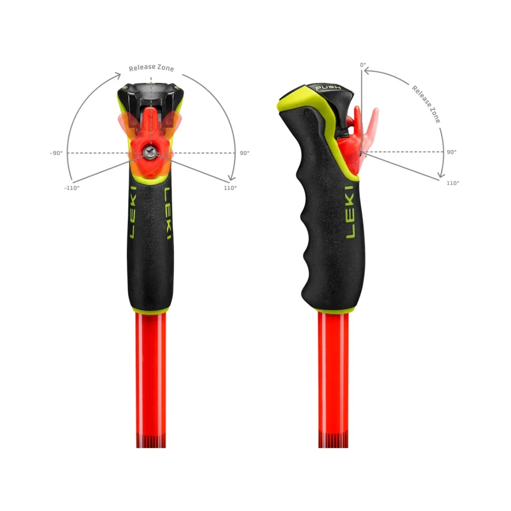 Ski Poles Leki WCR Pro GS TR - Bright Red/Violet - Genetik Sport