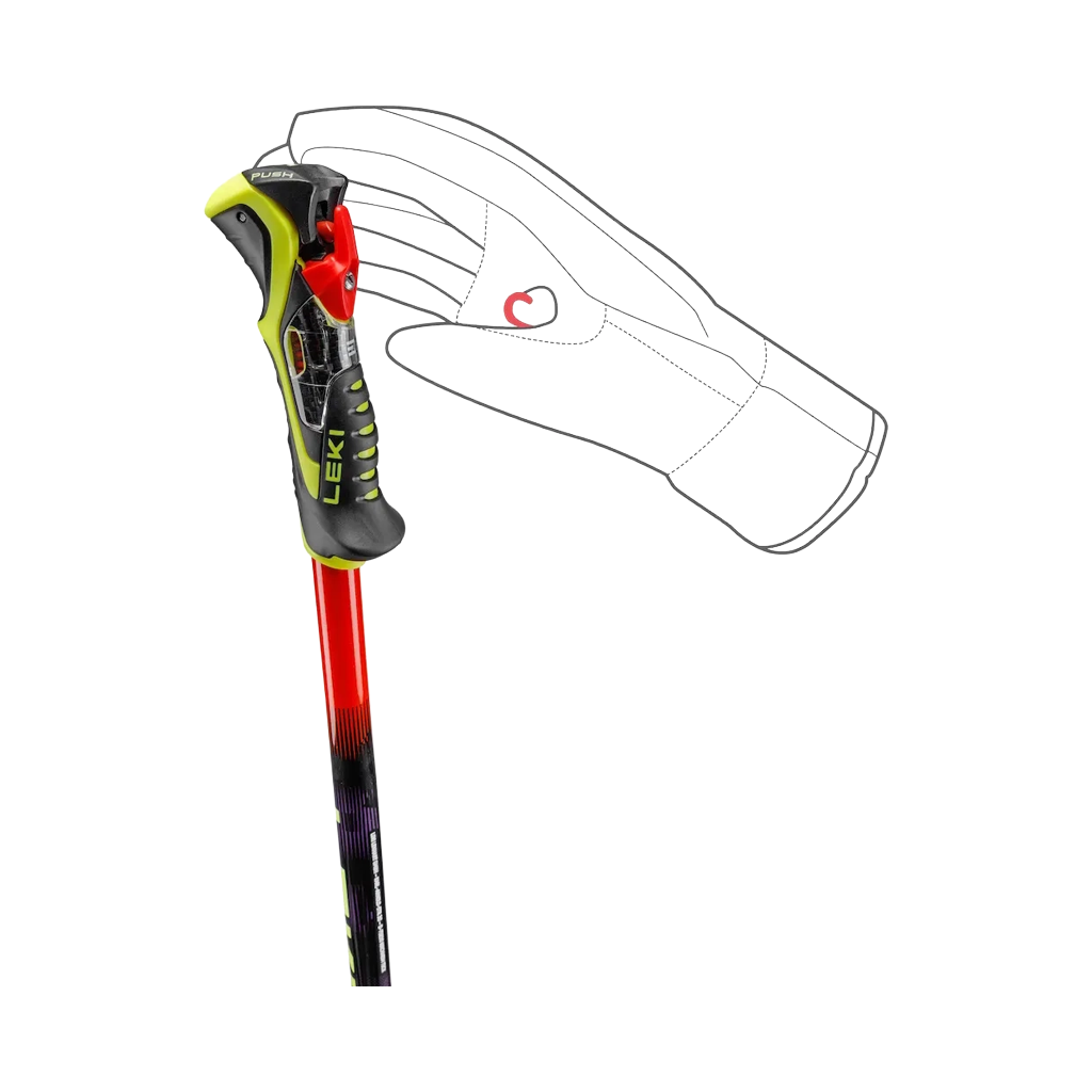 Ski Poles Leki WCR Pro SL TR - Bright Red/Violet - Genetik Sport