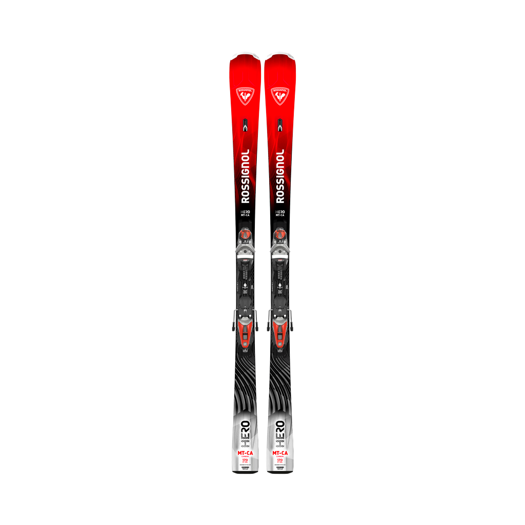 Skis Rossignol Hero MT CA + NX 12 Konect GW B80 Silver Red - Genetik Sport