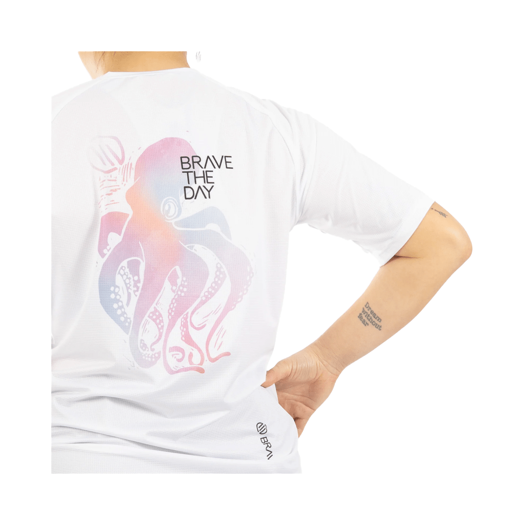 Jersey Brava Womens MTB Mesh SS - White Octopus - Genetik Sport