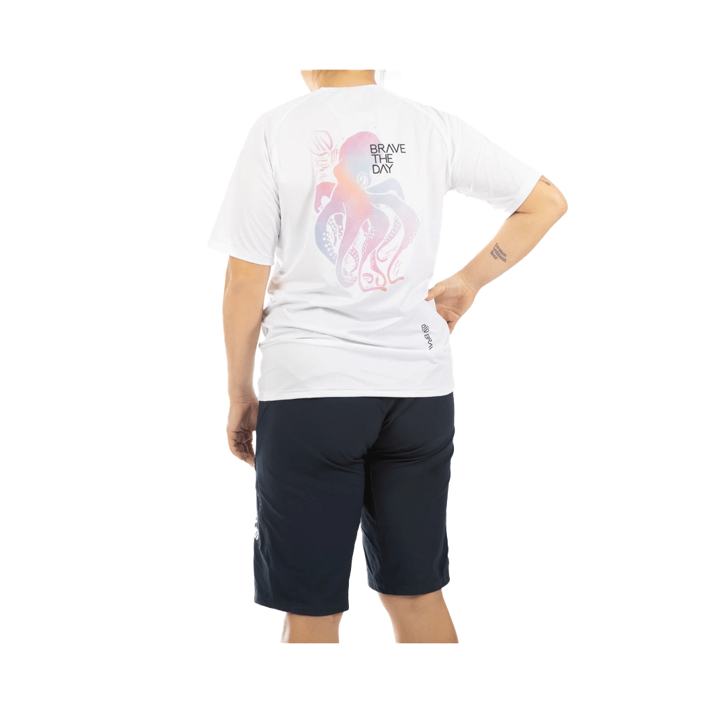 Jersey Brava Womens MTB Mesh SS - White Octopus - Genetik Sport