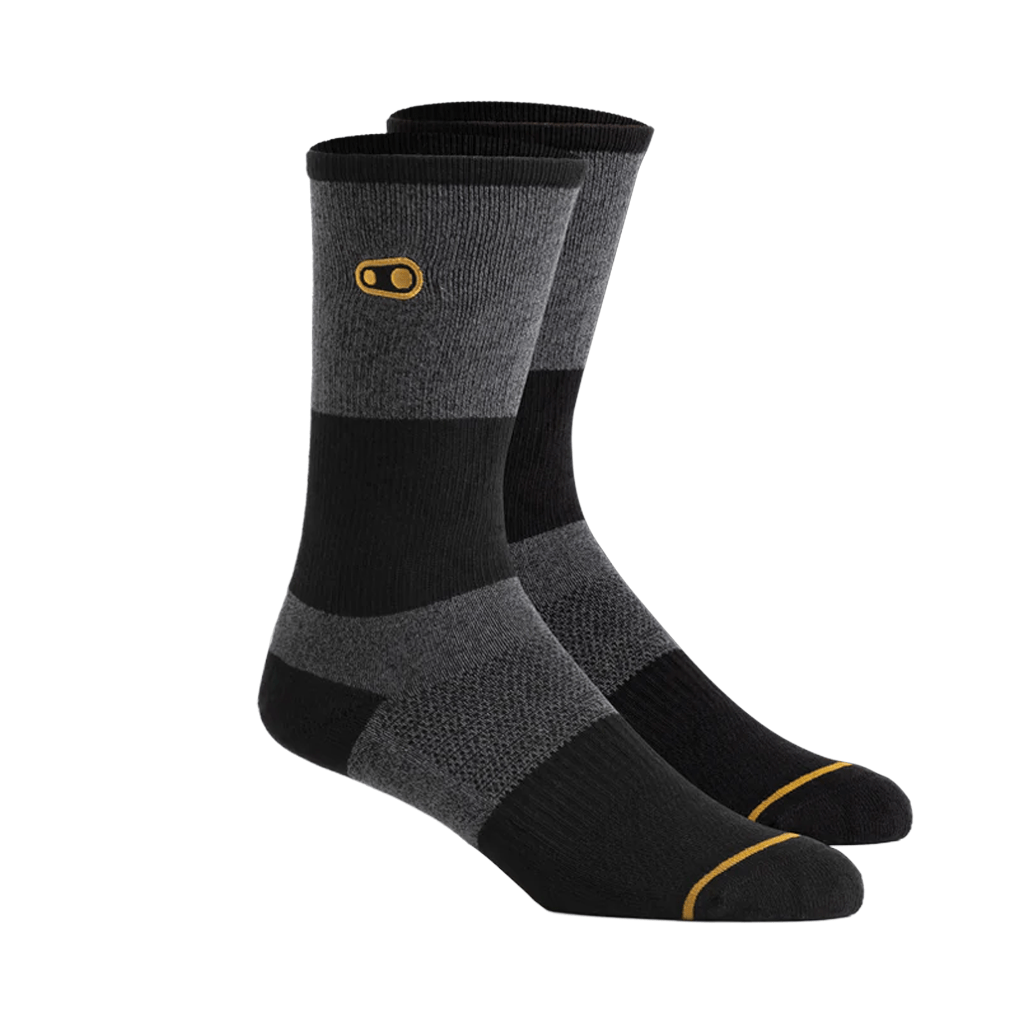 Socks Crankbrothers Icon MTB 9'' - Grey/Black/Gold - Genetik Sport