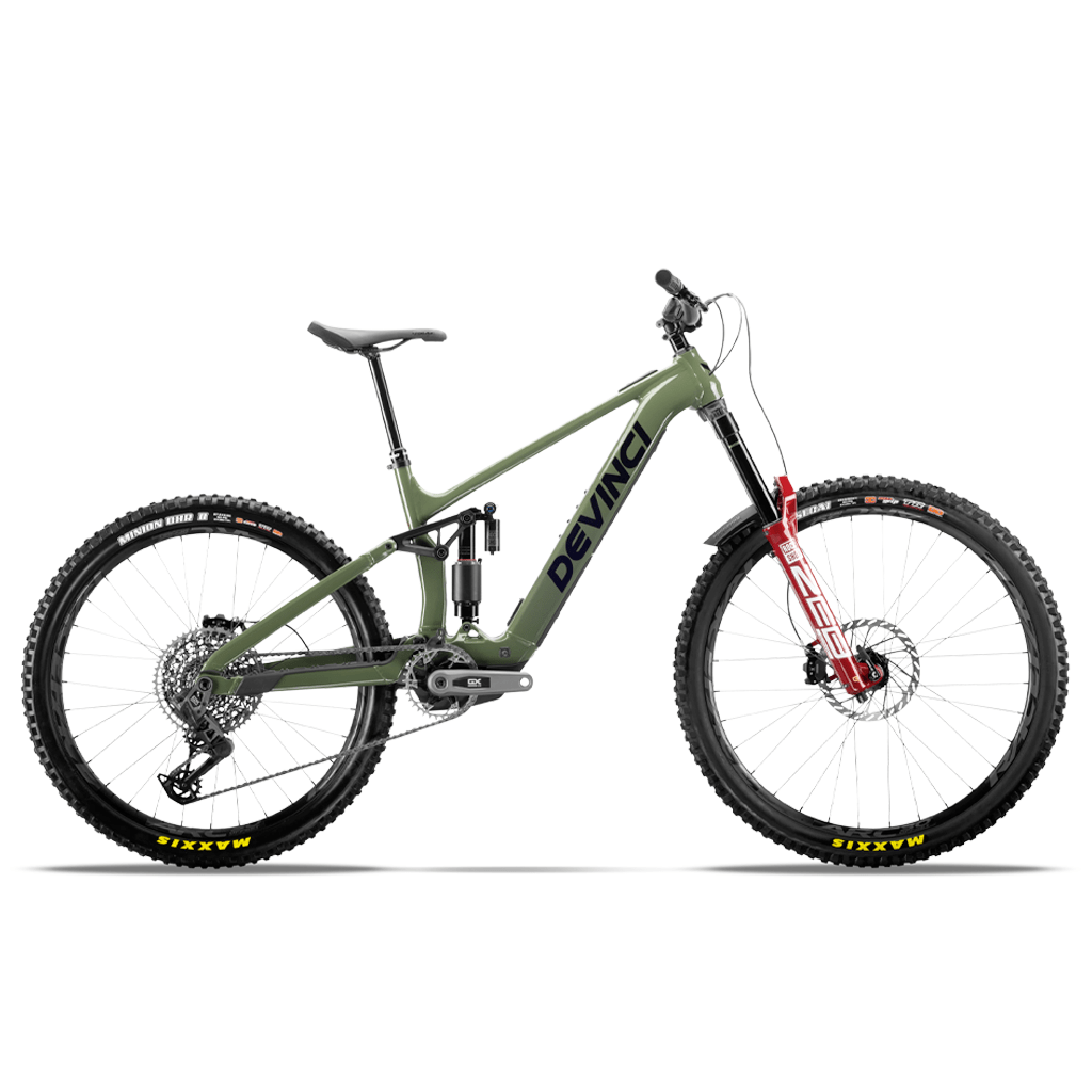 E - Bike Devinci E - Spartan Lite AL MX GX AXS 12S - Deep Olive - Genetik Sport