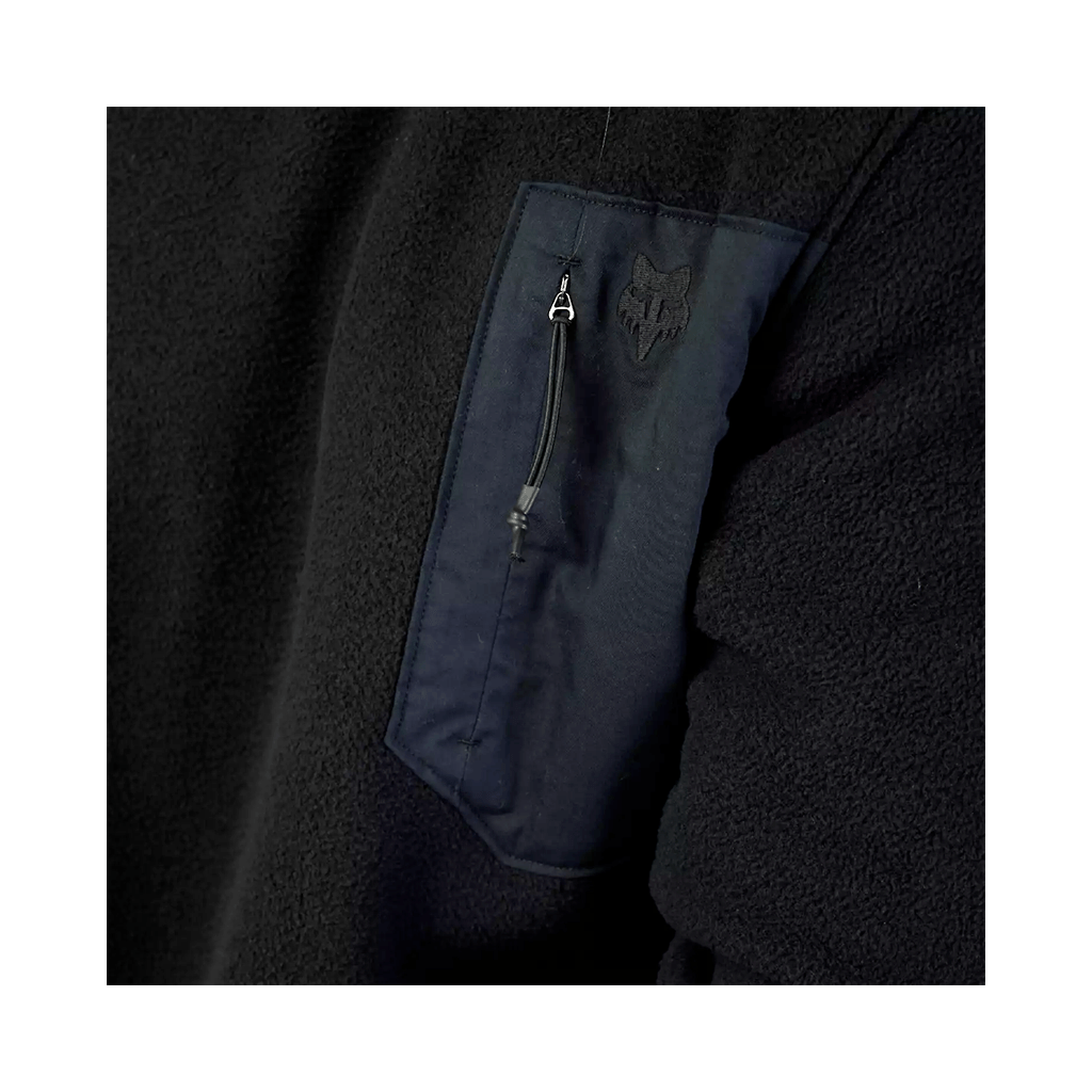 Crewneck Fox Sherpa Fleece Survivalist - Black - Genetik Sport