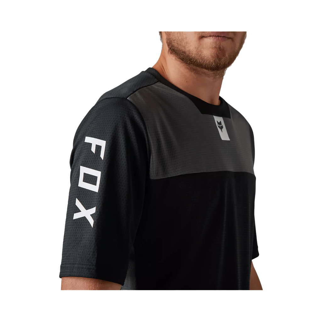 Jersey Fox Mens Defend SS - Black / Grey - Genetik Sport
