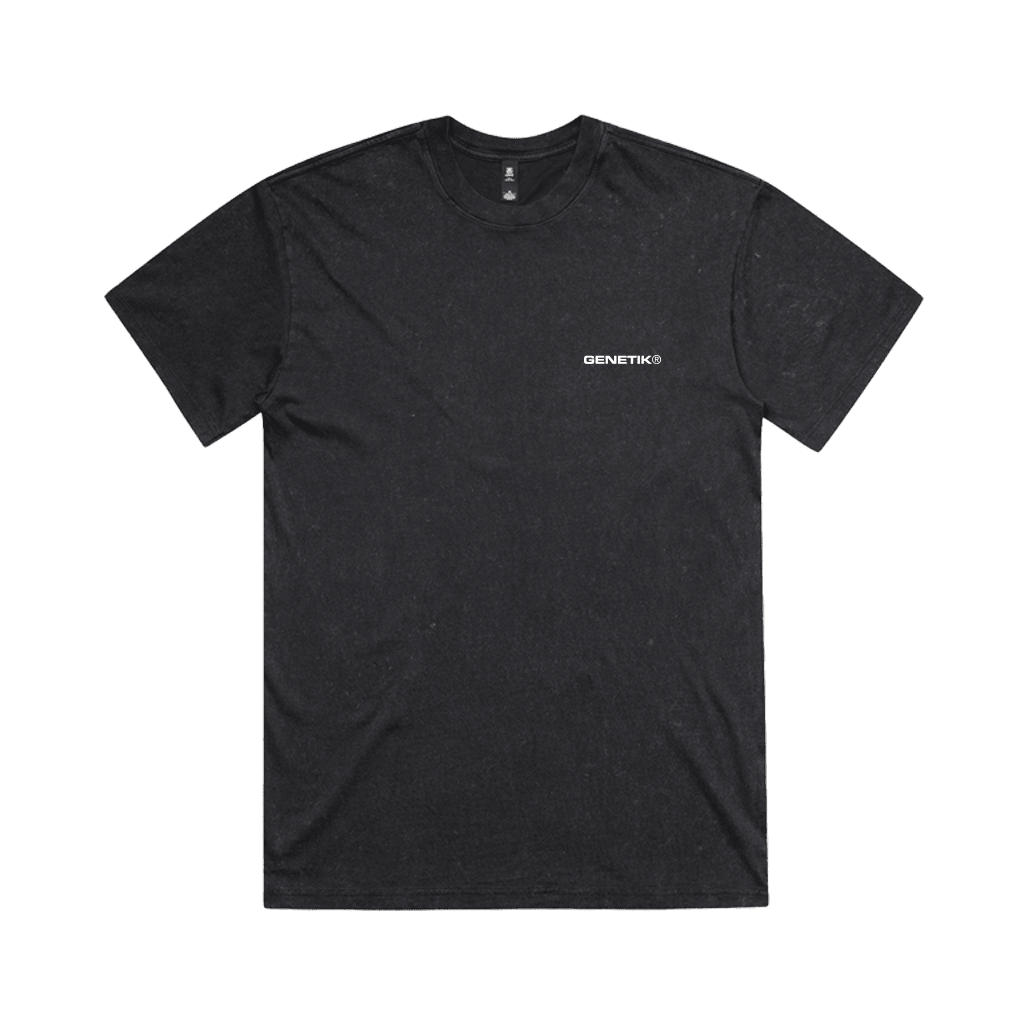 T-Shirt Genetik Chase The Loam - Stone Wash Black - Genetik Sport