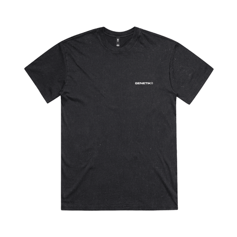 T-Shirt Genetik Chase The Loam - Stone Wash Black - Genetik Sport