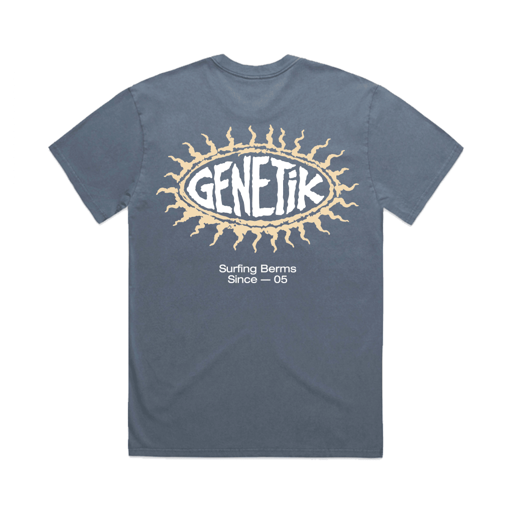 T-Shirt Genetik Surfing Berms - Faded Blue - Genetik Sport