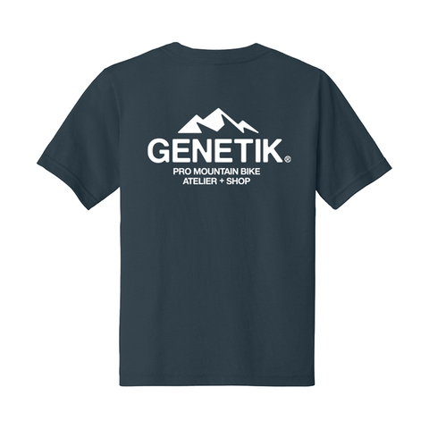 Youth Tech T-Shirt Genetik Atelier + Shop - Heather Navy - Genetik Sport