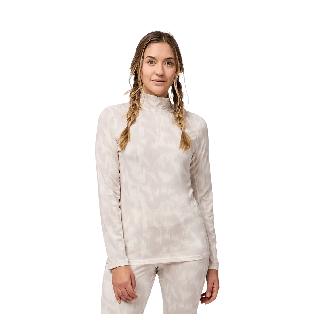 Baselayer Kombi Womens Merinomix Pro Zip Top - Light Camo Leo - Genetik Sport