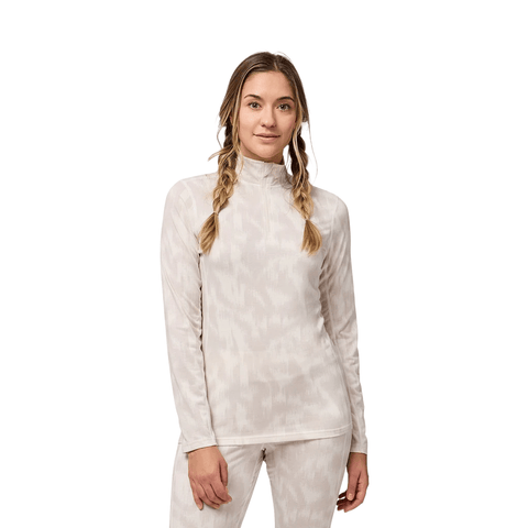 Baselayer Kombi Womens Merinomix Pro Zip Top - Light Camo Leo - Genetik Sport