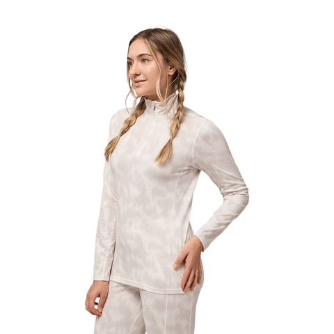 Baselayer Kombi Womens Merinomix Pro Zip Top - Light Camo Leo - Genetik Sport