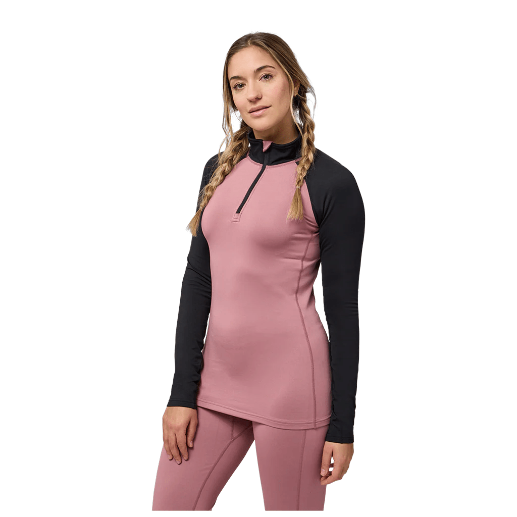 Baselayer Kombi Womens Redheat Extreme Zip - Nostalgia Rose - Genetik Sport