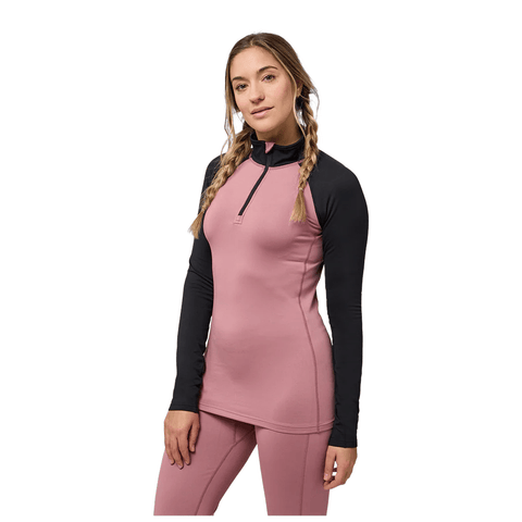Baselayer Kombi Womens Redheat Extreme Zip - Nostalgia Rose - Genetik Sport