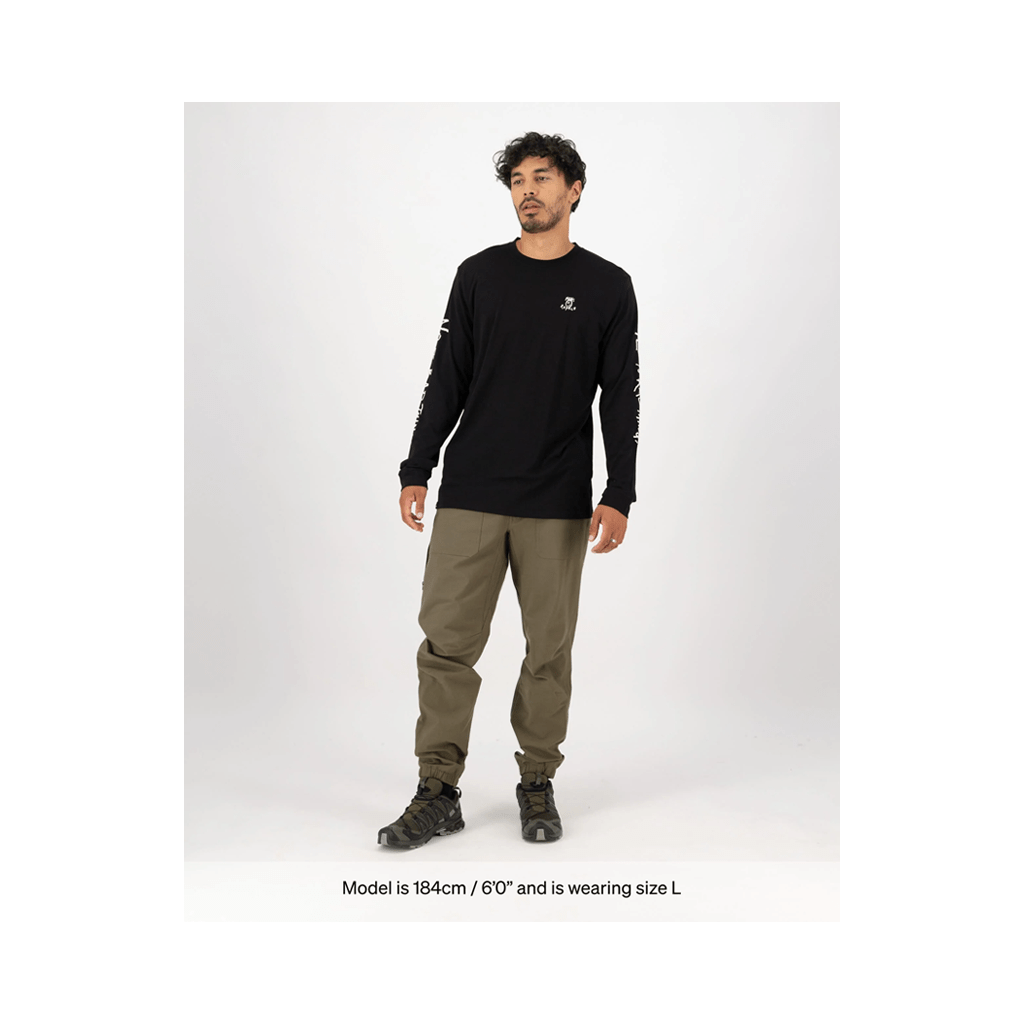 Jersey Mons Royale Mens Icon Merino Classic LS MR Rad - Black - Genetik Sport