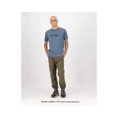 Jersey Mons Royale Mens Icon Merino Classic SS Brand Lock Up - Goblin Blue - Genetik Sport