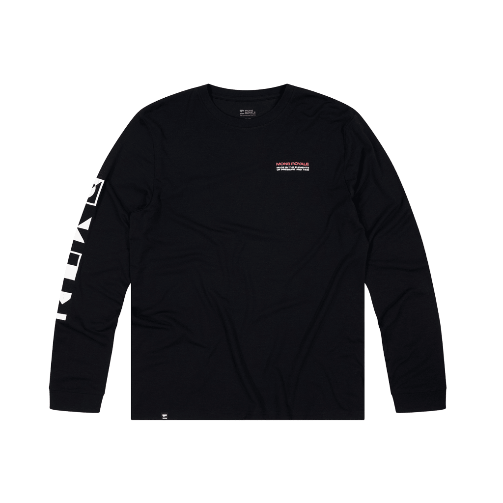 Jersey Mons Royale Mens Icon Merino LS - Black - Genetik Sport