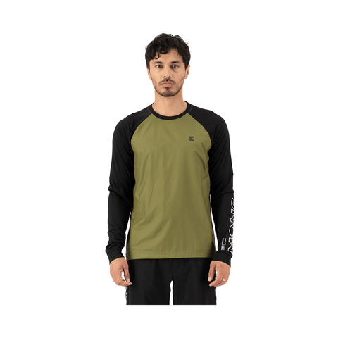Jersey Mons Royale Mens Tarn Bike Wind Lock Up LS - Fern/Black - Genetik Sport