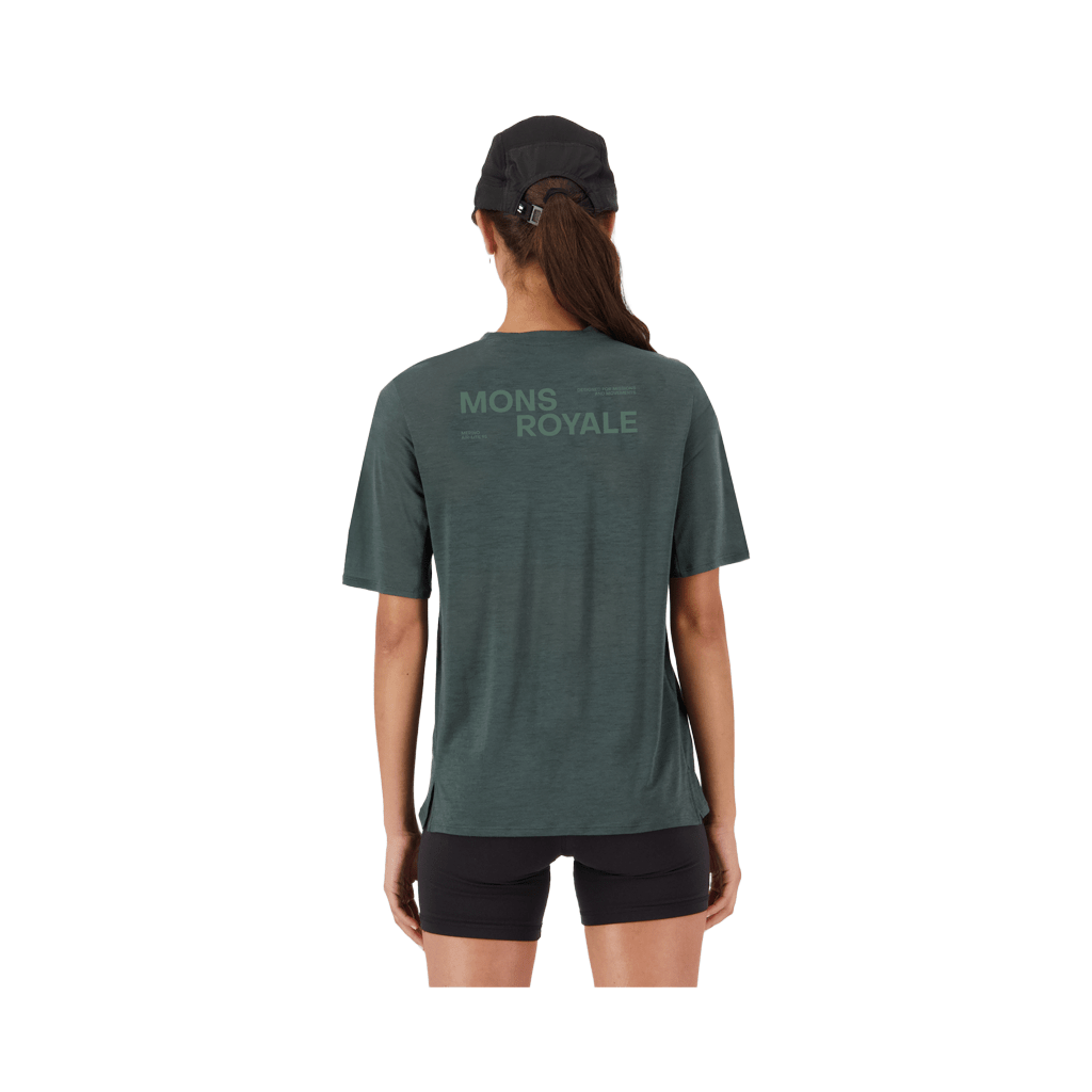 Jersey Mons Royale Womens Aero Ultralight Merino SS - Dark Cypress - Genetik Sport