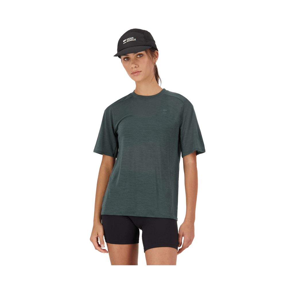 Jersey Mons Royale Womens Aero Ultralight Merino SS - Dark Cypress - Genetik Sport