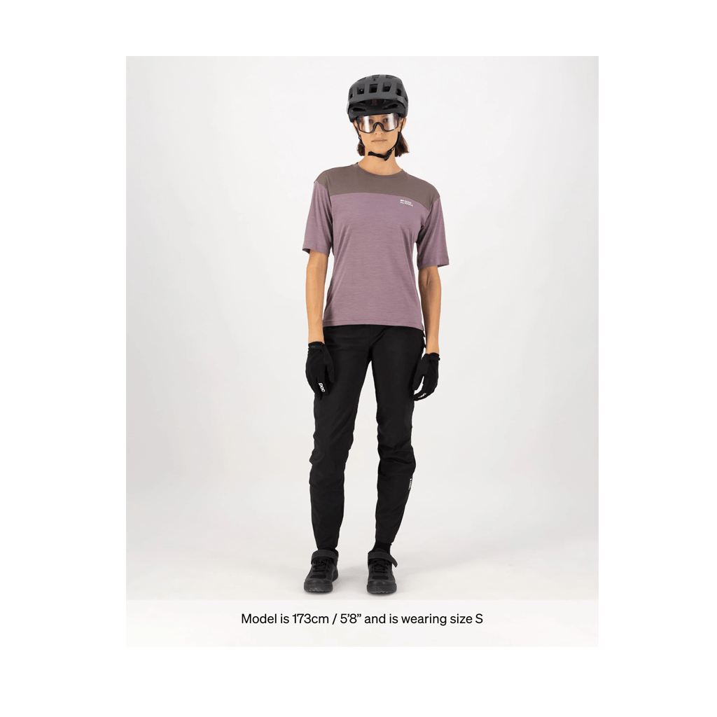 Jersey Mons Royale Womens Diversion Merino SS ALU - Mauve/Iron - Genetik Sport