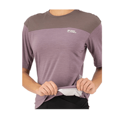 Jersey Mons Royale Womens Diversion Merino SS ALU - Mauve/Iron - Genetik Sport