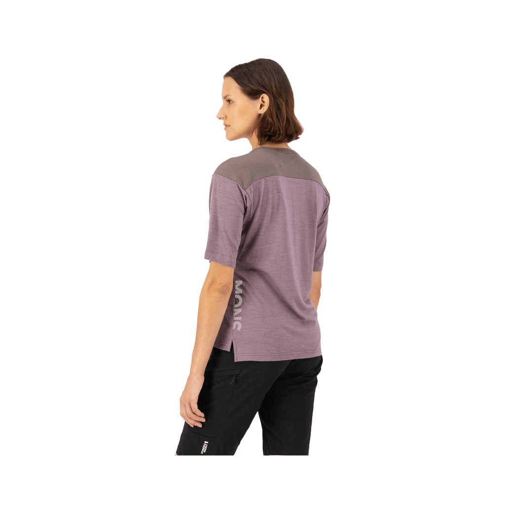 Jersey Mons Royale Womens Diversion Merino SS ALU - Mauve/Iron - Genetik Sport