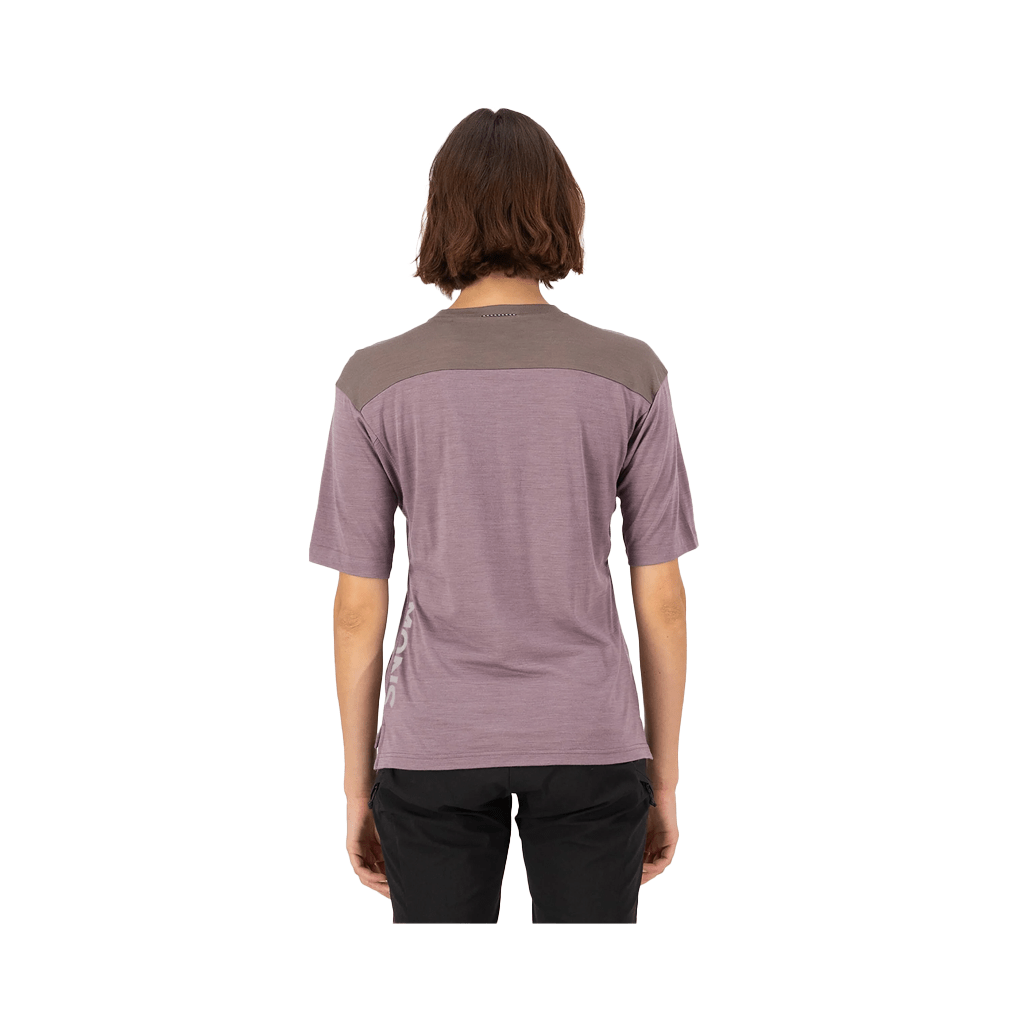 Jersey Mons Royale Womens Diversion Merino SS ALU - Mauve/Iron - Genetik Sport
