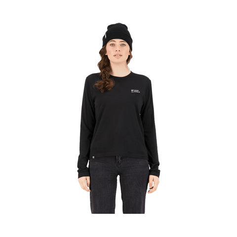 Jersey Mons Royale Womens Icon Merino Air - Con Relaxed LS - Black - Genetik Sport