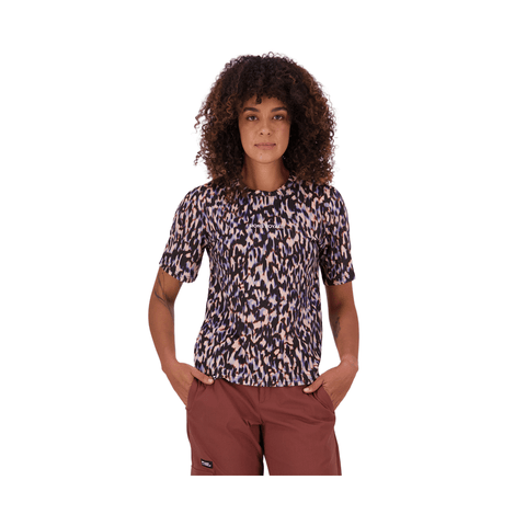 Jersey Mons Royale Womens Icon Merino SS - Rock Leopard - Genetik Sport