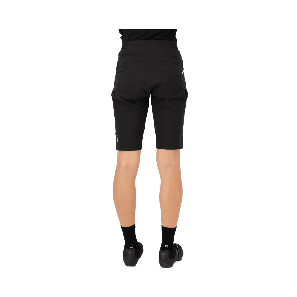 Shorts Mons Royale Womens Diversion Merino Trail Vert Lock Up - Black - Genetik Sport