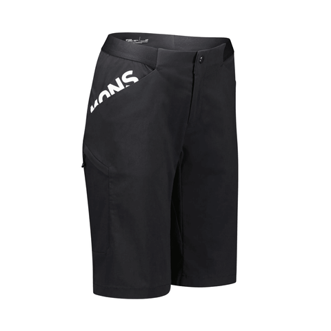 Shorts Mons Royale Womens Diversion Merino Trail Vert Lock Up - Black - Genetik Sport