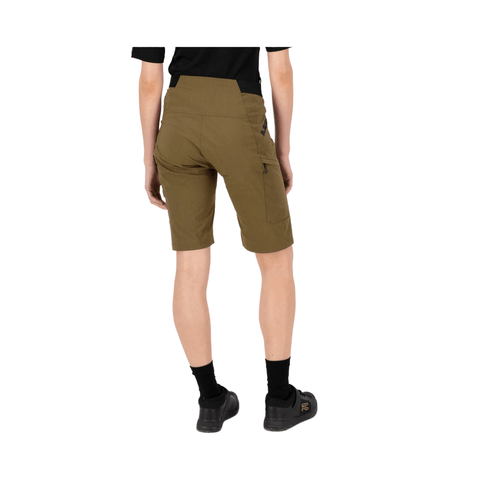 Shorts Mons Royale Womens Diversion Merino Trail Vert Lock Up - Dark Olive - Genetik Sport