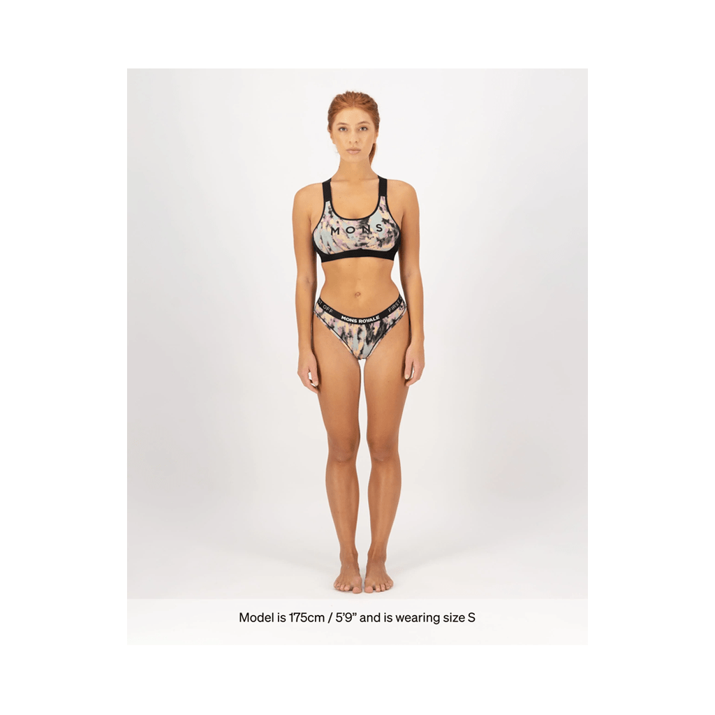 Sports Bra Mons Royale Stella Merino X - Back - Rad Things/Black - Genetik Sport