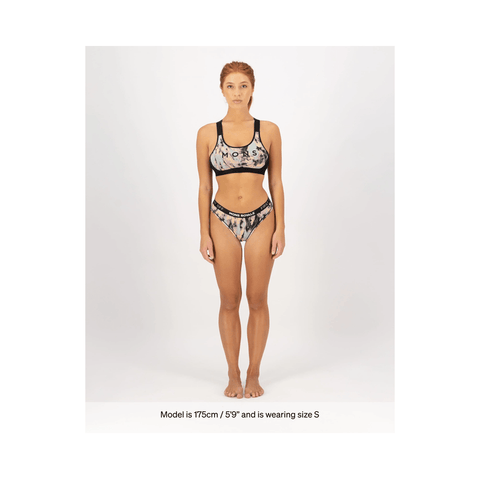 Sports Bra Mons Royale Stella Merino X - Back - Rad Things/Black - Genetik Sport