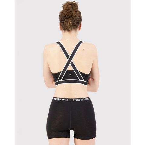 Sports Bra Mons Royale Stella Merino X-Back - Black