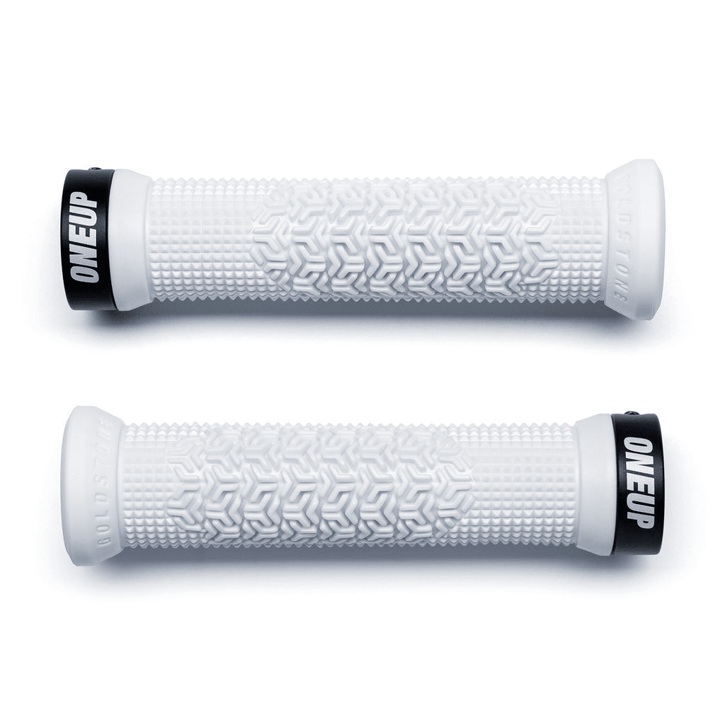Grips OneUp Lock - On Jackson Goldstone Signature - White - Genetik Sport
