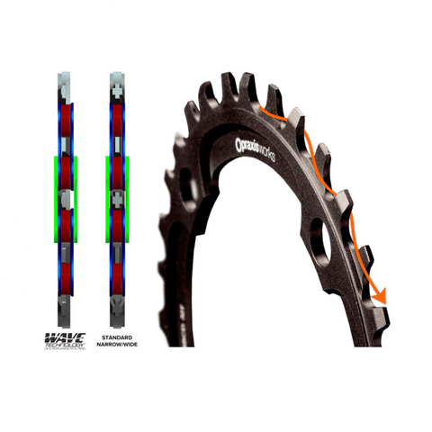 Chainring Praxis Wave DM-B 0mm Offset 32T - Genetik Sport