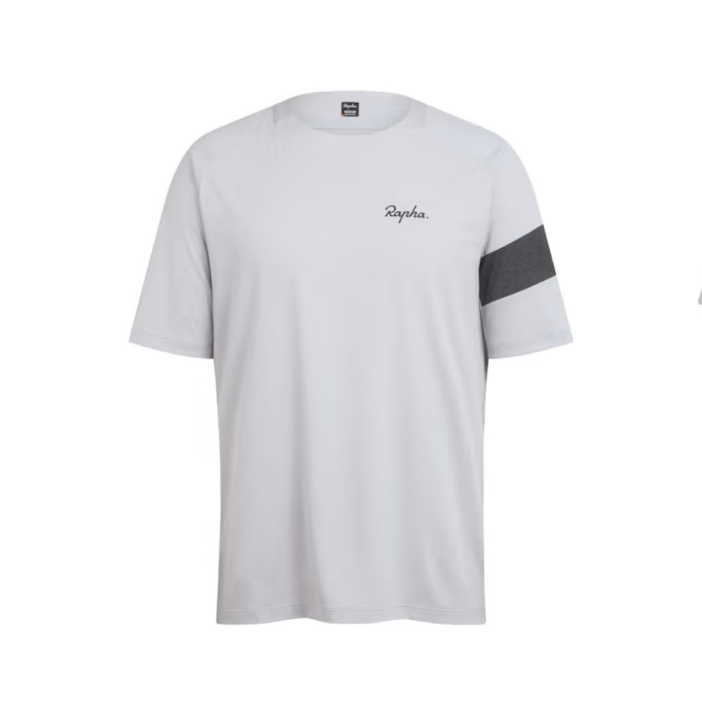 Jersey Rapha Mens Trail Technical SS - Light Grey/Black - Genetik Sport