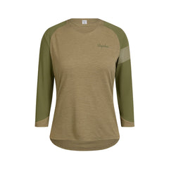 Jersey Rapha Womens Trail 3/4 Olive/Dark Khaki - Genetik Sport