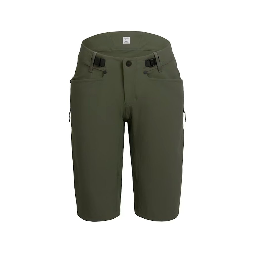 Shorts Rapha Womens Trail - Dark Green/Tan - Genetik Sport