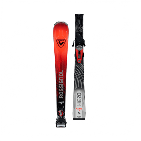 Skis Rossignol Hero Carve TI + NX 12 Konect GW B80 Silver Red - Genetik Sport
